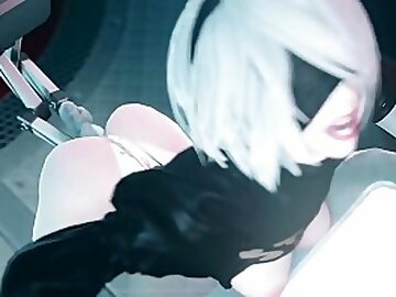 2B And 2A Fucked With Robot Until Cum Hentai Porn Video