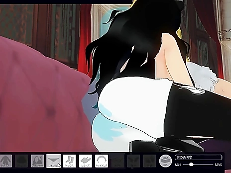 [CM3D2] - RWBY Hentai, Weiss Blake And Yang Hook-up