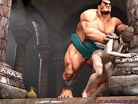 Street Fighter: Honda and Chun Li bathhouse