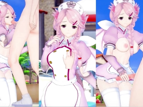 [Hentai Game Koikatsu! ]Have sex with Big tits YuGiOh! Nurse Dragonmaid.3DCG Erotic Anime Video.