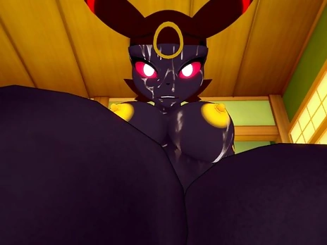 Umbreon from Pokemon Gives You A Footjob Furry Style