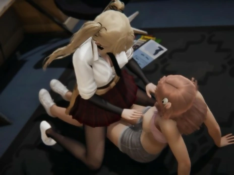 Futa - Dead or Alive - Marie Rose x Honoka - 3D Porn