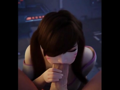 Dva shows your cock some nice TLC~ ??? [Overwatch Hentai Animation]