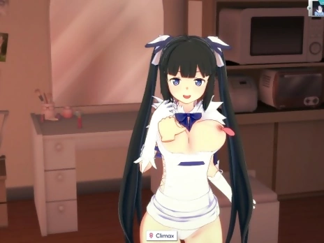 3D/Anime/Hentai, Danmachi: Goddess Hestia gets Fucked and Sucks a big dick!!