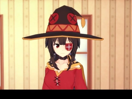 3D/Anime/Hentai, Konosuba: 18 Year Old Megumin Learns To Handle A Big Cock! (Paid Request)