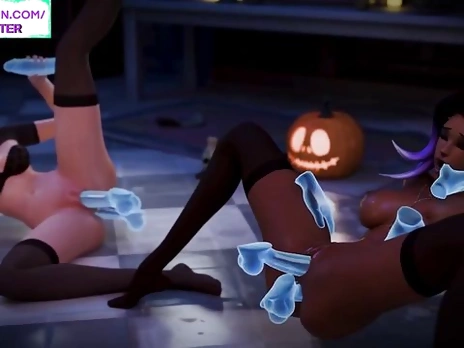 OVERWATCH FUCK PARTY HENTAI ANIMATION D.VA TRACER SOMBRA