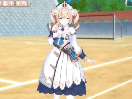 [Hentai Game Koikatsu! ]Have sex with Big tits Genshin Impact Barbara.3DCG Erotic Anime Video.