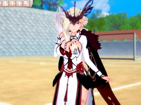 [Hentai Game Koikatsu! ]Have sex with Big tits Genshin Impact La Signora.3DCG Erotic Anime Video.