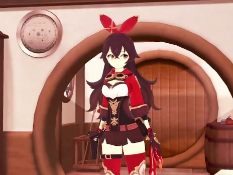 He sees Amber being fucked by Chongyun until he cums inside her Genshin Impact Hentai Anime Hentai 3