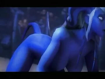 Warcraft Dranei bitch gets gang banged