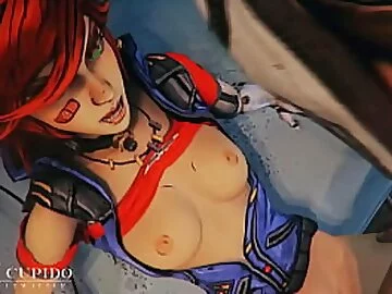 Teen Gaige rough sex with outlaw Mechromancer