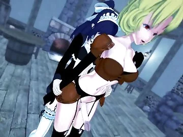 Overlord - Futa Naberal Gamma vs Futa Clementine