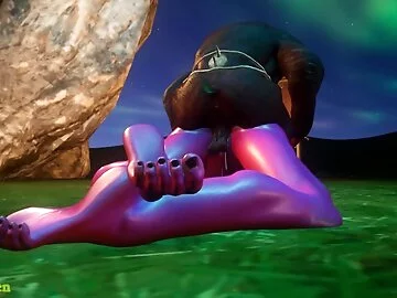 Old goblin cums in a night elf