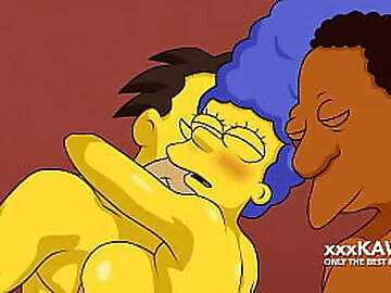 Marge has a Threesome with Carl and Lenny - (The Simpsons)