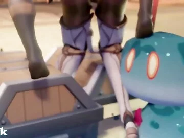 Genshin Impact's Noelle loves fucking in BDSM toys Gangbanged by a group of Hilichurls 60 fps