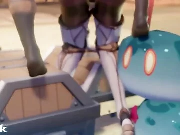 Genshin Impact's Noelle loves fucking in BDSM toys Gangbanged by a group of Hilichurls 60 fps