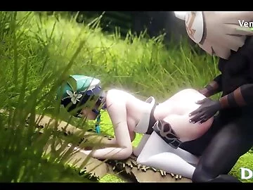 Venti Female Fucked by Hilichurl gets creampied in Genshin Impact mondstadt Sex Porn Doggystyle