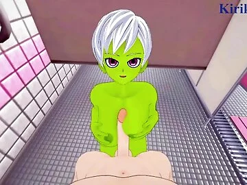 Cheelai and I have intense sex in the shower room. - Dragon Ball Super POV Hentai
