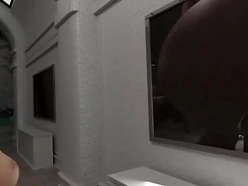 Futa Zoey Taker POV in art gallery